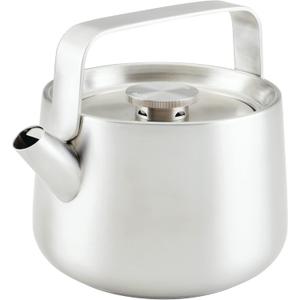 KitchenAid Teakettles Stainless Steel Whistling Teakettle, 1.9 Quart - Brushed Stainless Steel