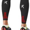 Rymora Calf Compression Sleeves Men Women - Leg Compression Sleeve Footless Socks - Shin Splint Relief Fitness Running (Medium, Black)