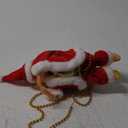 Climbing Santa Claus on Rope Santa Claus Cimbing Wall Decoration Christmastree Hanging Christmas Creative Decoration with Beaded Rope Climbs Musical Moving for Indoor Party Home Ornaments