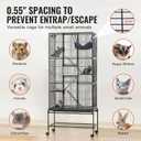 VEVOR 69" Rolling Metal Ferret Cage, Large 4-Tier Cage, Small Animal Cage with Ramps & Tray, Easy to Set up for Pet Mice, Hamster, Guinea Pig, Chinchilla, Squirrel, Hedgehogs, Bunny