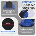 Heavy Duty Floor Gap Fixer Tool, Professional Vinyl Floor Gap Repair Tool for Laminate Flooring, 45 Striking Surface & Enhanced Suction Cup, Includes 5pcs Extra Sticky Pads