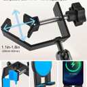 GDZN Golf Cart Tablet Holder, 360 Rotatable Metal Square Pole Clamp for EZGO/Club Car/Yamaha/Icon, Heavy Duty Anti-Shake Mount Fits iPad Pro Air Mini, Galaxy Tab, Z Fold, Fire HD 4-13'' Devices