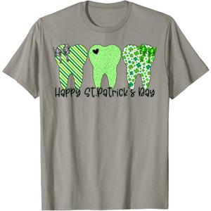St Patricks Day Dentist Dental Hygienist Dental Squad Womens T-Shirt