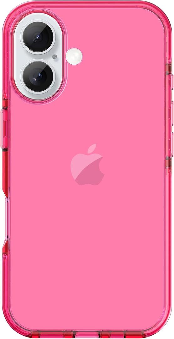 ArtsEvo Designed for iPhone 16 Case, 6.6ft Drop Protection, Full Body Screen Camera Protective Phone Case, Hotpink