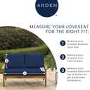Arden Outdoor Loveseat Cushion Set, 48 x 24, Water Repellent, Fade Resistant, Cushion Set for Couch, Bench, and Swing, French Blue Texture