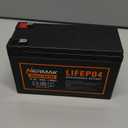 12V 10Ah Lithium LiFePO4 Deep Cycle Battery, 2000+ Cycles Rechargeable Battery for Solar/Wind Power, Small UPS, Lighting, Power Wheels, Fish Finder and More, Built-in 10A BMS