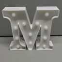 Pooqla LED Marquee Letter Lights Sign, Light Up Alphabet Letter for Home Party Wedding Decoration M, Warm White 
