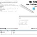 Lithonia Lighting 4 Foot LED Light Fixture, Low-Profile LED Wraparound Flush Mount Ceiling Light, 2700K Soft White, 120V, 48-Inch (FMLWL 48 827)