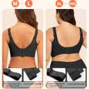 PoseFree Womens Seamless Wireless Supportive Bra Push Up Comfort Soft No Underwire Full Coverage T-Shirt Bra (Black, M)