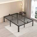 MAF 20 Inch Full Size Bed Frame with Round Corner Legs and Mattress Stopper
No Box Spring Needed, Heavy Duty Metal Platform Bed Frames, 18.6" Storage Space, 3000 LBS Steel Slats Support, Easy Assembly