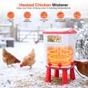 FMATOZ 11L Heated Chicken Waterer for Winter Automatic Heated Poultry Water