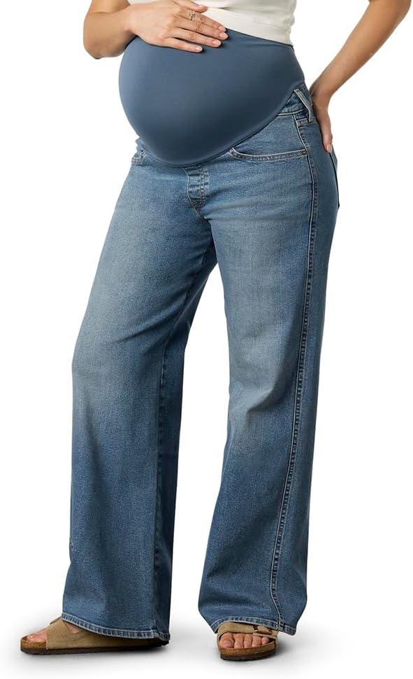 Levi Strauss Signature Gold Women's Maternity Comfort-Stay Wide Leg Jeans