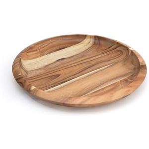 Lipper International 1281 Acacia Grand Centerpiece Platter for Serving for Meats, Cheeses, and Crackers, 18" Diameter x 2" Height
