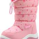 Apakowa Kid's Girls Cold Weather Snow Boots (Toddler/Little Kid) (Pink2)