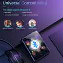 MP3 Player with Bluetooth 5.3, Portable HiFi Lossless Sound Music Player with Speaker, Built-in 64GB Memory, FM Radio, Voice Recorder, E-Book, 2.4 in Full Touchscreen, Supports up to 128GB TF Card