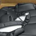 coverdream Leather Seat Covers Custom Fit for 2026 Tesla Model Y Long Range (Premium) Only,Not for Standard,Armrest Covers Included,Breathable Waterproof Car Seat Protector(Full Set,Black)