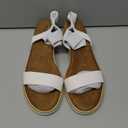 DREAM PAIRS Womens Espadrilles Ankle Stretch Elastic Strap Open Toe Comfortable Wedges Flats Spring Dressy Sandals Shoes 2026 for Women, White, Size 9