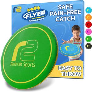 Soft Flying Disc  Fun Outdoor Toy for Kids, Teens & Adults  Easy to Catch - Fun Christmass Gifts for Kids - Pool & Beach Games  Holiday Present Easter Stuffer for Boys & Girls Ages 3 4 5 612+ (Green)