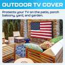 Garnetics Outdoor TV Cover 65 Inch Waterproof, TV Enclosures with Smart Shield Screen Protectors, Ideal for Outdoor Use, Moving, and Storage - US Flag
