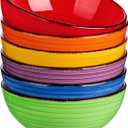 vancasso Bonita Cereal Bowls Set of 6-27 Oz Ceramic Soup Bowls, Microwave & Dishwasher Safe, 6 Inch Colorful Serving Bowls for Kitchen