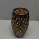 Pendant Light Shade Replacement, Metal Lampshade with 1-5/8" Fitter, 7.8" Height and 4.7" Diameter Etched Hollowed Lamp Shade, Antique Bronze Oval Shaped Cover for Chandelier Pendant Light Wall Lamp