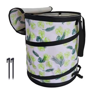 24 Gallon Collapsible Camping Trash Can with Zipper Lid