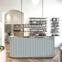 Yun-aeon Wood Slat Peel and Stick Wallpaper 17.3"x 300" Light Grey Wood Grating Stripe Contact Paper Removable Faux Wood Panels Wallpaper Self Adhesive Waterproof Vinyl Wall Paper for Bedroom Kitchen