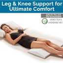 ComfiLife Lumbar Support Pillow for Sleeping Memory Foam Pillow for Back Pain Relief - Side, Back and Stomach Sleepers- Triangle Wedge Pillow - Bed Rest Pillow - Medium-Soft (White, Standard)