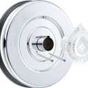 Enhon Tub and Shower Trim Kit, Shower Trim Compatible with Moen Chateau T470 Single Handle Tub/Shower Standard Valve, Escutcheon Screws Tube and Handle(Chrome, Knob)