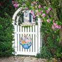 Spring door decorations Welcome hanging doorplate Outdoor wooden ornament for Farmhouse Porch Easter Party Home Seasonal Supplies