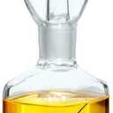 Oil Bottle Glass Olive Oil Dispenser Bottle Glass Cooking Oil Vinegar Measuring Dispenser With Spout for Kitchen and BBQ (125ml/4.27oz)