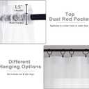 White Sheer Curtains 84 Inches Long 2 Panels Set for Bedroom Living Room, Soft Airy Light Filtering Modern Solid Rod Pocket Drapes Window Treatments, White, Each 42" W x 84" L