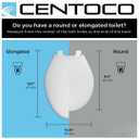 Centoco 3800SC-001 Elongated Plastic Toilet Seat with Safety Close, Light Weight Residential, White