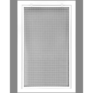 HVAC Premium 18" x 30" Cube Core Eggcrate Return Air Filter Grille for 1" Filter - Aluminum - White [Outer Dimensions: 20.5" x 32.5]