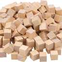 800 PCS 3/4 Inch Wooden Cubes Bulk, 2cm Unfinished Square Wooden Blocks, Smooth Blank Wood Blocks for Crafts, Painting DIY Projects
