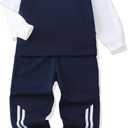 Renotemy Toddler Boy Clothes Fall Winter Outfits Pullover Sweatshirt Pants Set Warm Sweatsuit Kids Clothing for Boy Size 3-7T (Gray)