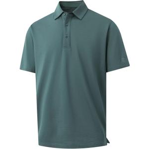 VEBOON Polo Shirts for Men Short Sleeve Athletic Performance Classic Regular Fit Golf Shirts (L)