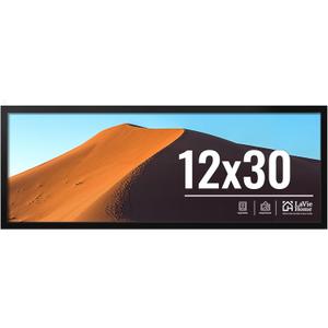 LaVie Home 12x30 Picture Frame for Wall Display, 12x30 Black Picture Frame with HD Plexiglas, 12 x 30 Frame 1 Pack, Display Frame for Vertical or Horizontal, Classic Collection