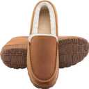 Shoeslocker Mens Slippers Bedroom Slippers for Men Warm Indoor Outdoor House Shoes Beige Size 12