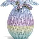 3D Printed Flying Dragon Egg - 7" Winged Dragon in Diamond Easter Eggs, Flexible Crystal Animal Inside, Mystery 3D Gift, Desk Decoration, Fidget Toy (M Rainbow)