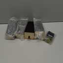 Sofa Legs Square Bed Feet 5 inch Wood Replacement Leg for Furniture Set of 4, Dark Brown