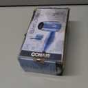 Conair Travel Hair Dryer with Dual Voltage, 1600W Compact Hairdryer with Folding Handle, Hair Blow Dryer with 2 Heat & 2 Speed Settings, Fast Drying, Frizz-Taming Airflow, Easy Storage, Blue