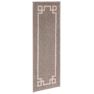 Taupe 9 in. x 28 in. Polyester Stair Tread Cover Non Slip Washable Reusable Indoor Carpet