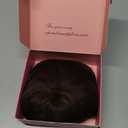 UDU Short Pixie Cut Hair Topper for Women Toppers for Women with Thinning Hair, Soft, Lightweight, and Easy to Apply for a Chic Look (Rich Chestnut Brown with Highlights)