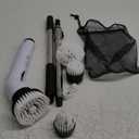 TUYU Electric Spin Scrubber, Full-Body IPX7 Waterproof Bathroom Scrubber with Power LCD Display, Adjustable Extension Handle, Cordless Shower Cleaner Brush for Bathtub Kitchen Wall Cleaning (Black)