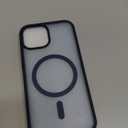 Magnetic for iPhone 15 Case & iPhone 14 Case, [Compatible with MagSafe] [Military Grade Drop Protection] Translucent Matte Shockproof Anti-Scratch Phone Cover, Navy Blue