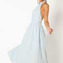 Petal & Pup Women's Taila Halterneck Midi Dress (Blue) Size 4