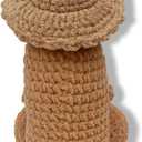 3 x AicooFest Funny Emotional Support Crocheted Stuffed Plush Toy Gift with Positive Message, Cute Birthday Memorial Day Gift.