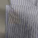 Latuza Women's Petite Seersucker Pajamas Set Cotton Pj Set Petite Size S Light Blue Stripe