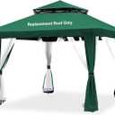 Forest Green Gazebo Cover Compatible with ABC, Master, B01N413ZYI,B0899HY4YW,B082H8N56R, B09JYL85ZX,B09J8MMG1G, B09J8MZCXD,B0899MN579, B07GBVJJCT, B0102CG464,B0899N3B4R Canopy Frame